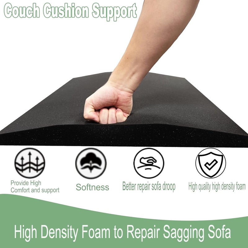 HANDRERLEE 3 PCS Couch Cushion Support, 20" x 20" Black Couch Supports for Sagging Cushions, High-Density Foam for Support and Repairing Sagging Furniture Seat Cushions - Image 4